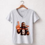 Chewbacca One Cleveland Browns Star Wars 9 Womens V Neck.jpg