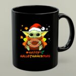 Chicago Bears Baby Yoda Hallothanksmas Happy Holidays 1 mug.jpg