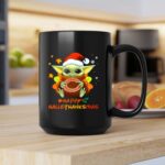 Chicago Bears Baby Yoda Hallothanksmas Happy Holidays 2 mug.jpg
