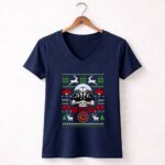 Chicago-Bears-Darth-Vader-Baby-Yoda-Star-Wars-Christmas-9-Womens-V-Neck
