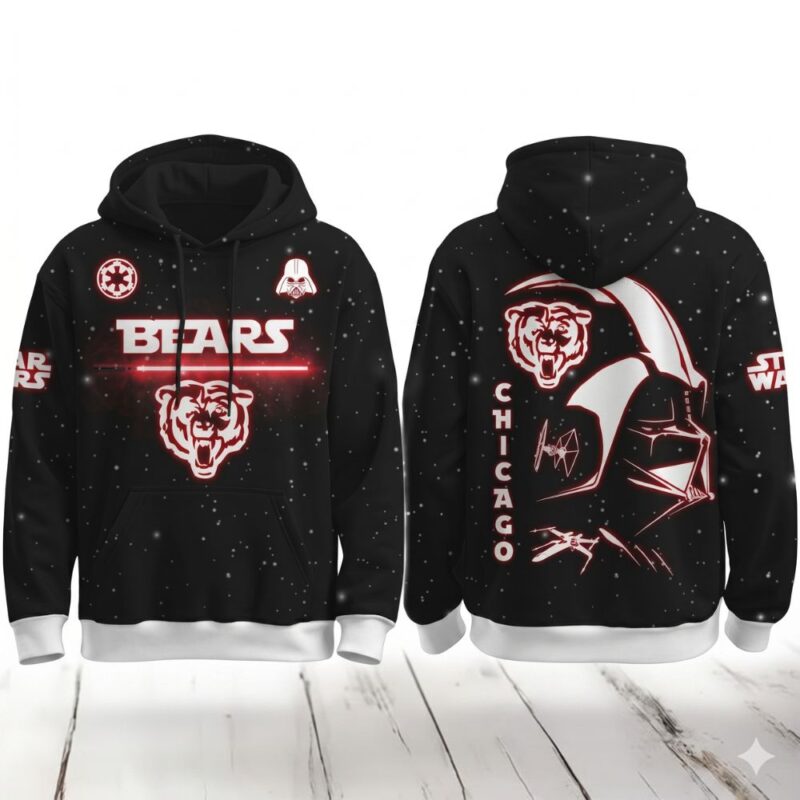 Chicago Bears Darth Vader Star Wars Night Game Football Hoodie 1.jpg