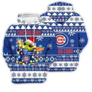 Chicago Cubs Baby Yoda Star Wars Sports Football American Ugly Christmas 3D Hoodie 1.jpg
