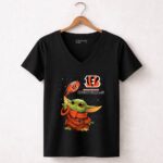 Cincinnati Bengals Baby Yoda Force Powers Football Team 5 Womens V Neck.jpg