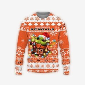 Cincinnati Bengals Baby Yoda Star Wars Christmas Light Ugly Sweater.jpg