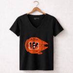Cincinnati Bengals The Millennium Falcon Star Wars 5 Womens V Neck.jpg