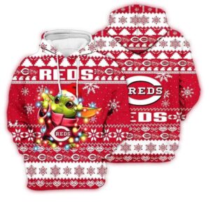 Cincinnati Reds Baby Yoda Star Wars Sports Football American Christmas 3D Hoodie 1.jpg
