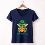 Clemson-Tigers-Baby-Yoda-St-Patricks-Day-9-Womens-V-Neck