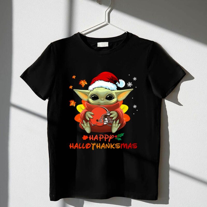 Cleveland Browns Baby Yoda Happy Hallothanksmas 1 T Shirt.jpg