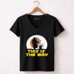 Cleveland Browns Star Wars Yoda And Mandalorian This Is The Way 5 Womens V Neck.jpg