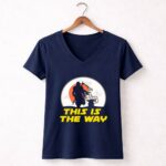 Cleveland Browns Star Wars Yoda And Mandalorian This Is The Way 9 Womens V Neck.jpg