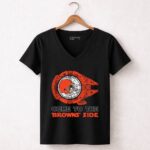 Come To The Browns Side Star Wars X Cleveland Browns 5 Womens V Neck.jpg