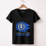 Come To The Colts Side Star Wars Millennium Falcon Funny Indianapolis Colts 5 Womens V Neck.jpg