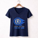 Come To The Colts Side Star Wars Millennium Falcon Funny Indianapolis Colts 9 Womens V Neck.jpg