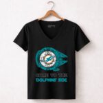 Come To The Dolphins Side Star Wars Miami Dolphins 5 Womens V Neck.jpg