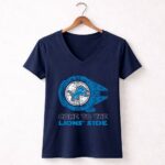 Come To The Lions Side Star Wars X Detroit Lions 9 Womens V Neck 1.jpg