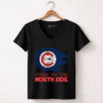 Come To The North Side Star Wars Millennium Falcon Chicago Cubs 5 Womens V Neck.jpg