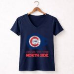 Come To The North Side Star Wars Millennium Falcon Chicago Cubs 9 Womens V Neck.jpg