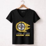 Come To The Ravens Side Star Wars X Baltimore Ravens 5 Womens V Neck.jpg