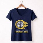 Come To The Ravens Side Star Wars X Baltimore Ravens 9 Womens V Neck.jpg