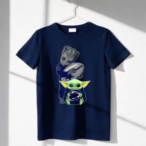 Cowboys Groot And Baby Yoda Football Team Collaboration Mashup Shirt