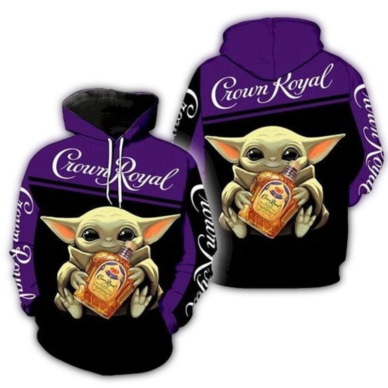 Crown Royal Baby Yoda Star Wars All Over Printed Custom 3D Hoodie 1.jpg