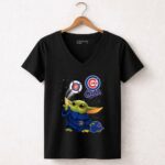 Cubs Baby Yoda Star Wars Chicago Baseball Magic 5 Womens V Neck.jpg