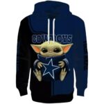 Custom Name Baby Yoda Dallas Cowboys All Over Print Hoodie 2.jpg