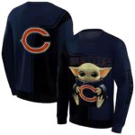 Custom Name Chicago Bears Baby Yoda All over Print Sweatshirt 1.jpg