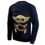 Custom Name Chicago Bears Baby Yoda All over Print Sweatshirt 2.jpg