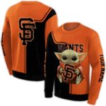 Custom Name San Francisco Giants Baby Yoda All Over Print Sweatshirt 1.jpg