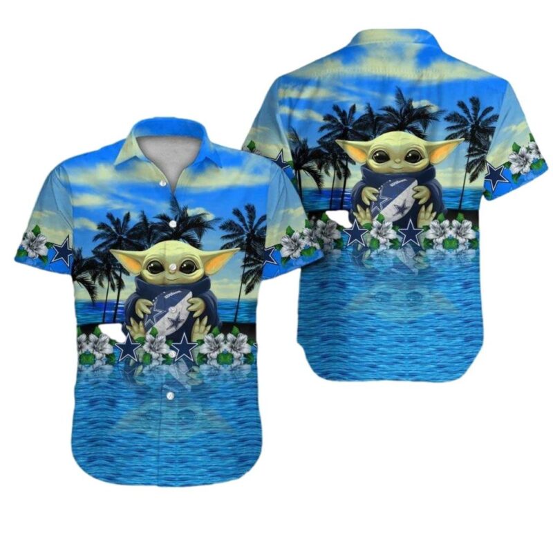 Dallas Cowboys Baby Yoda Hug Ball Hawaiian Shirt 1.jpg