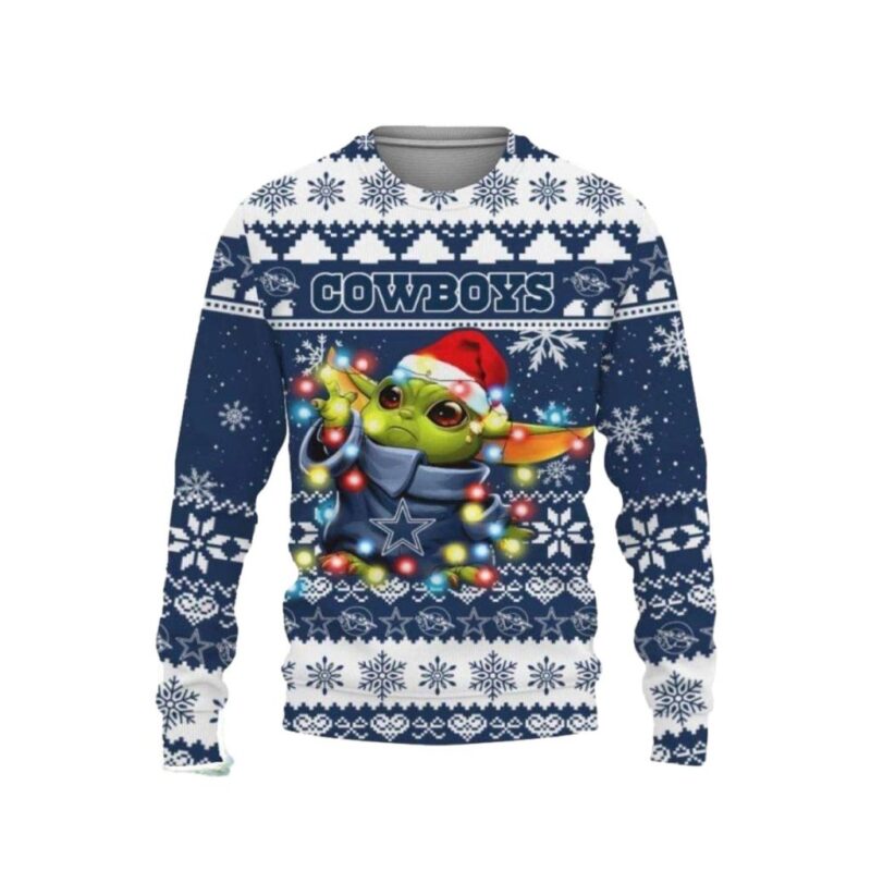 Dallas Cowboys Baby Yoda Star Wars Santa Claus Ugly Sweater 1.jpg