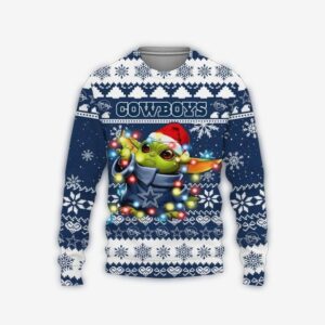 Dallas Cowboys Baby Yoda Star Wars Sports Ugly Christmas Sweater.jpg
