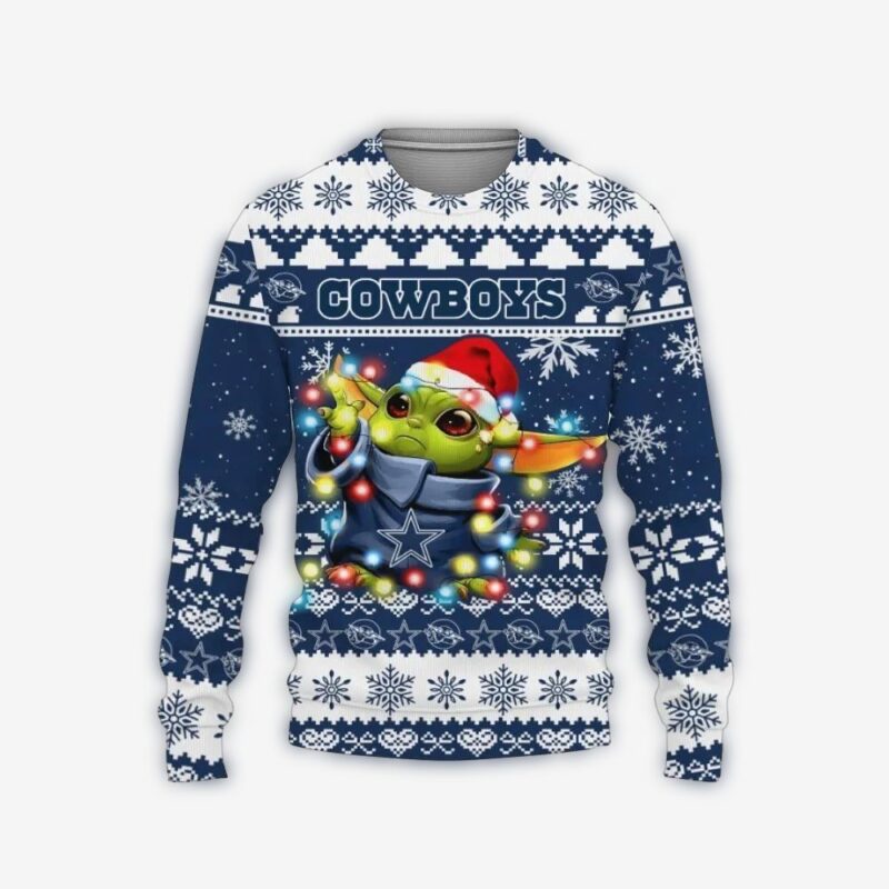 Dallas Cowboys Baby Yoda Star Wars Sports Ugly Christmas Sweater.jpg