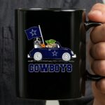Dallas Cowboys Darth Vader Baby Yoda Driving Star Wars Cowboys Car 3 mug.jpg