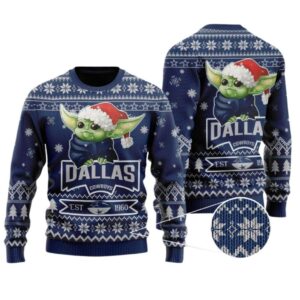 Dallas Cowboys Logo Baby Yoda Santa Claus Est 1960 Ugly Sweater 1.jpg