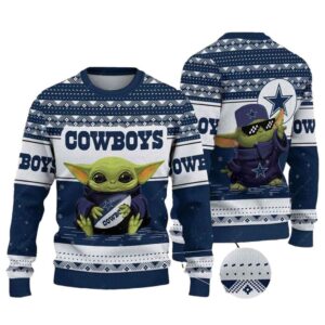Dallas Cowboys Logo Cool Baby Yoda Ugly Sweater 1.jpg