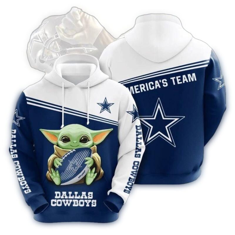 Dallas Cowboys Yoda Star Wars 3D Hoodie All Over Print Dallas Cowboys Gift Ideas For Him 1.jpg