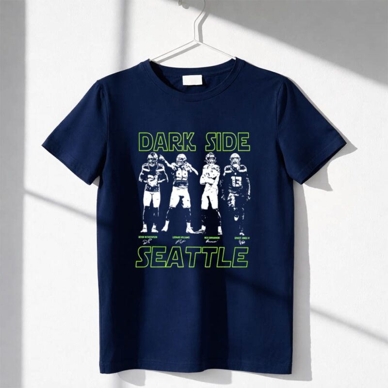 Dark Side Seattle Football Player Signature Team 1 T Shirt