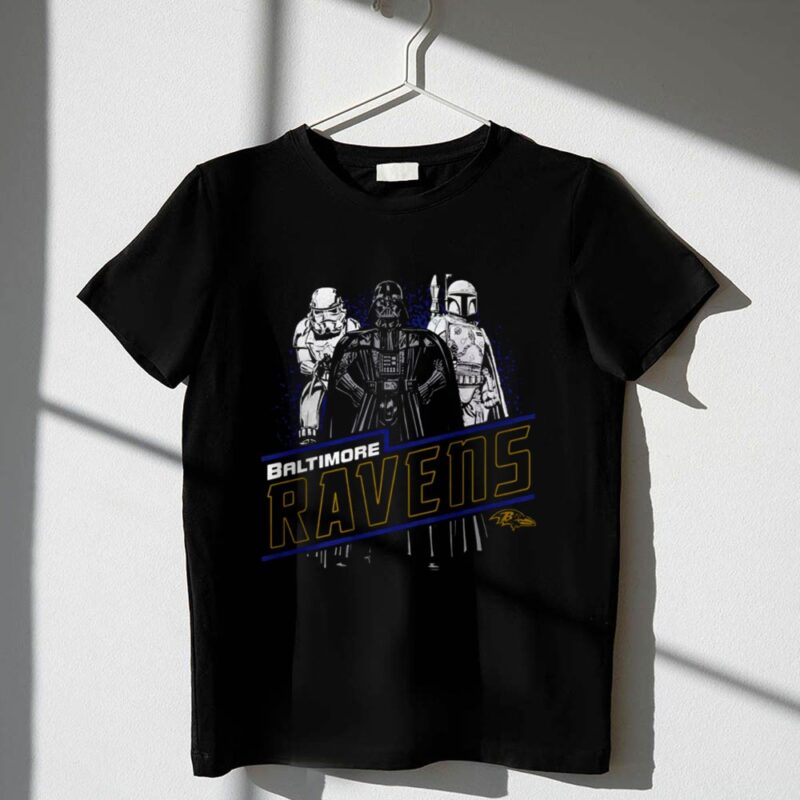Darth Vader Boba Fett and Stormtroopers Baltimore Ravens 1 T Shirt.jpg
