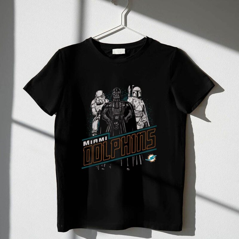 Darth Vader Boba Fett and Stormtroopers Miami Dolphins Star Wars Empire 1 T Shirt.jpg