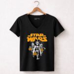 Darth Vader Boba Fett and Stormtroopers Mickey Star Wars Halloween 5 Womens V Neck 1.jpg