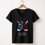 Darth Vader Face Lightsaber Star Wars Tampa Bay Lightning 5 Womens V Neck.jpg