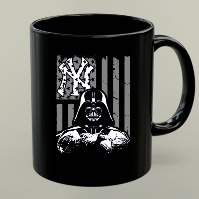 Darth Vader New York Yakees With Flag American 1 mug.jpg