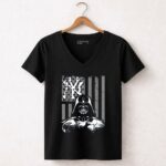 Darth-Vader-New-York-Yakees-With-Flag-American-5-Womens-V-Neck