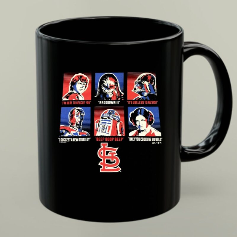 Darth Vader R2D2 C 3PO Leia Organa Chewbacca St Louis Cardinals 1 mug.jpg