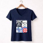 Darth Vader R2D2 and Stormtroopers Chicago Cubs 9 Womens V Neck.jpg