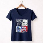 Darth Vader R2D2 and Stormtroopers St Louis Cardinals 9 Womens V Neck.jpg