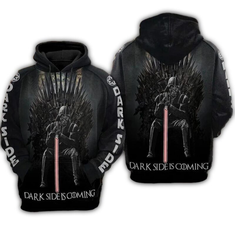 Darth Vader Star Wars 3D Hoodie Zip Sweatshirt Game Of Thrones Dark Side Is Coming Darth Vader 3D Hoodie 1.jpg