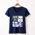 Darth Vader Stormtroopers R2D2 Atlanta Braves 9 Womens V Neck.jpg
